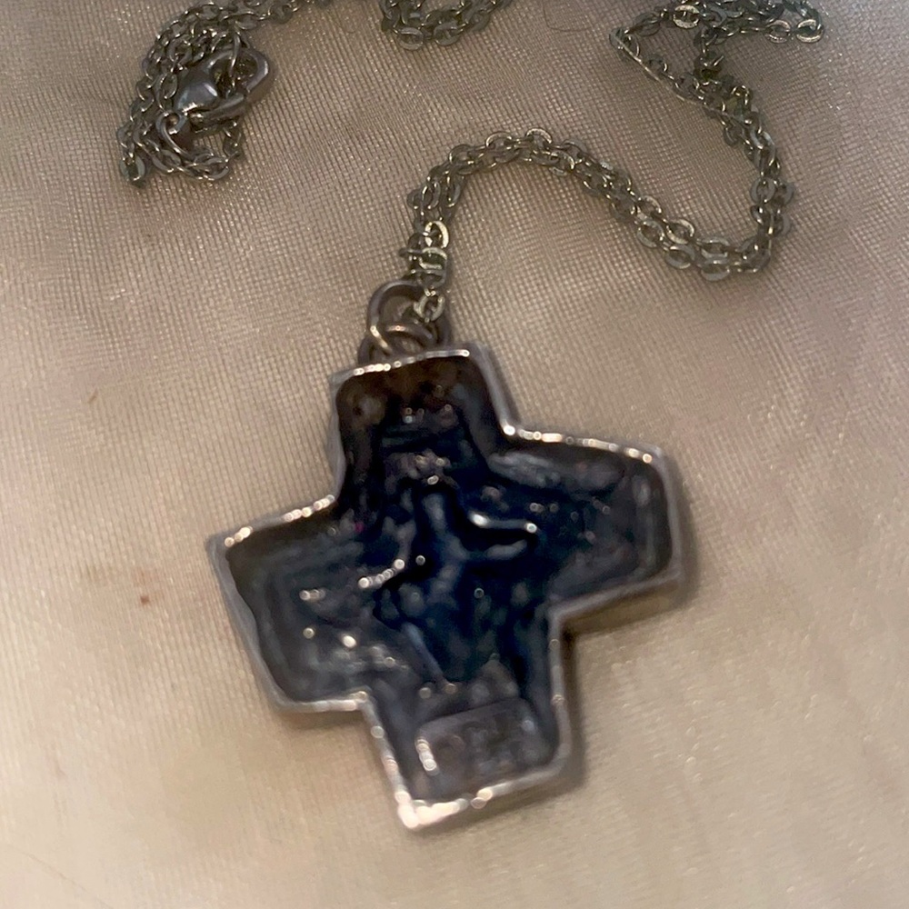 Dian Malouf sterling Silver Cross Pendant (vintage) - Picture 4 of 5